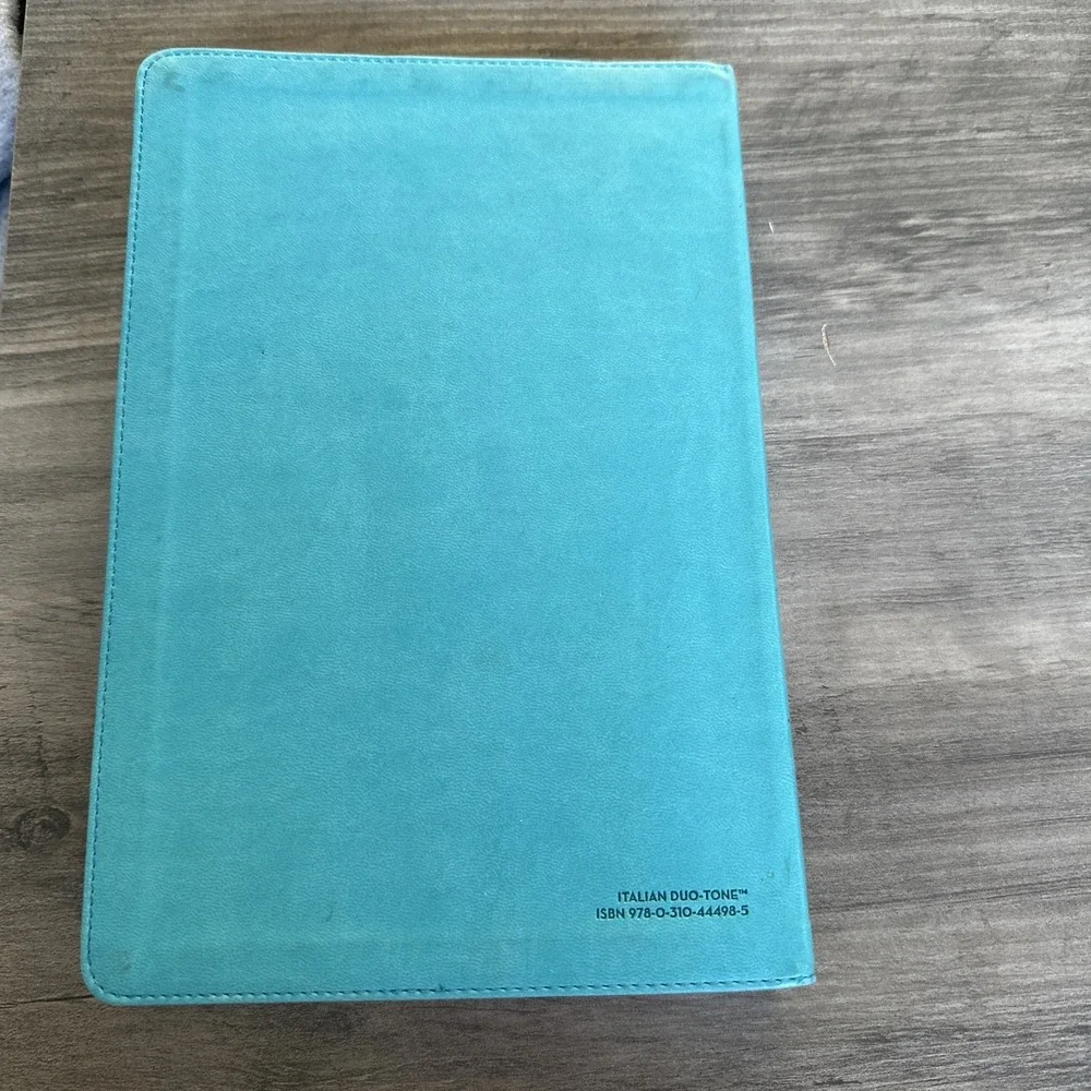 Zondervan Holy Bible Thinline Teal NIV New International Version Large Print